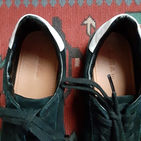 ZARA TRF Lace Up Black Suede Creeper Sneak… - Picture 8 of 8
